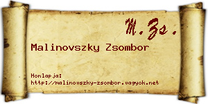 Malinovszky Zsombor névjegykártya